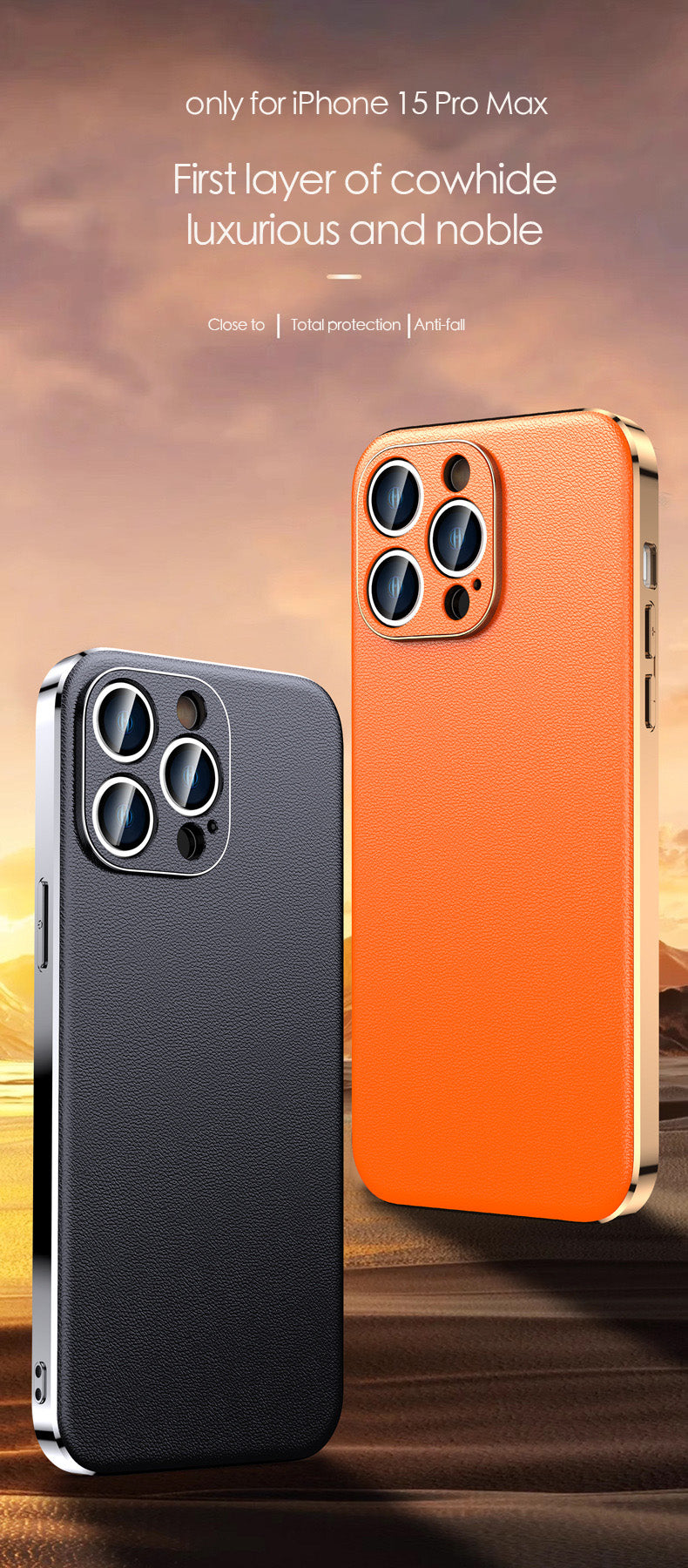 Fabufabu Leather Phone Case - Fits iPhone 15 Pro Max - MagSafe Compatible - Premium Split Leather - starcopia design store