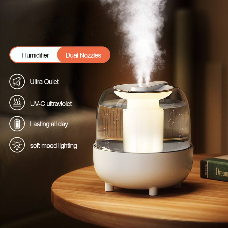 4L Humidifiers for Bedroom Large Room, 2 in 1 Humidifier and Aroma Diffuser, Ultra Quiet Timer,  Dual 360° Rotation Nozzles, Cool Mist Humidifier Auto Shut-Off - starcopia design store