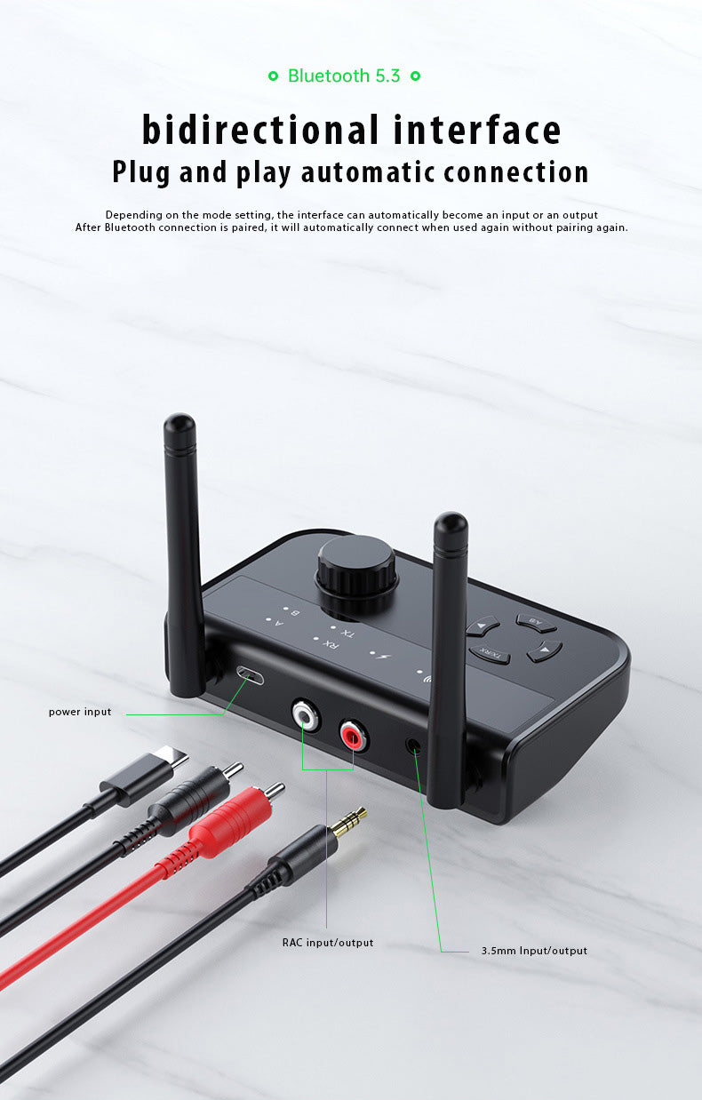 Fabufabu 2-in-1 Bluetooth 5.3 Audio Transmitter Receiver Adapter - starcopia design store