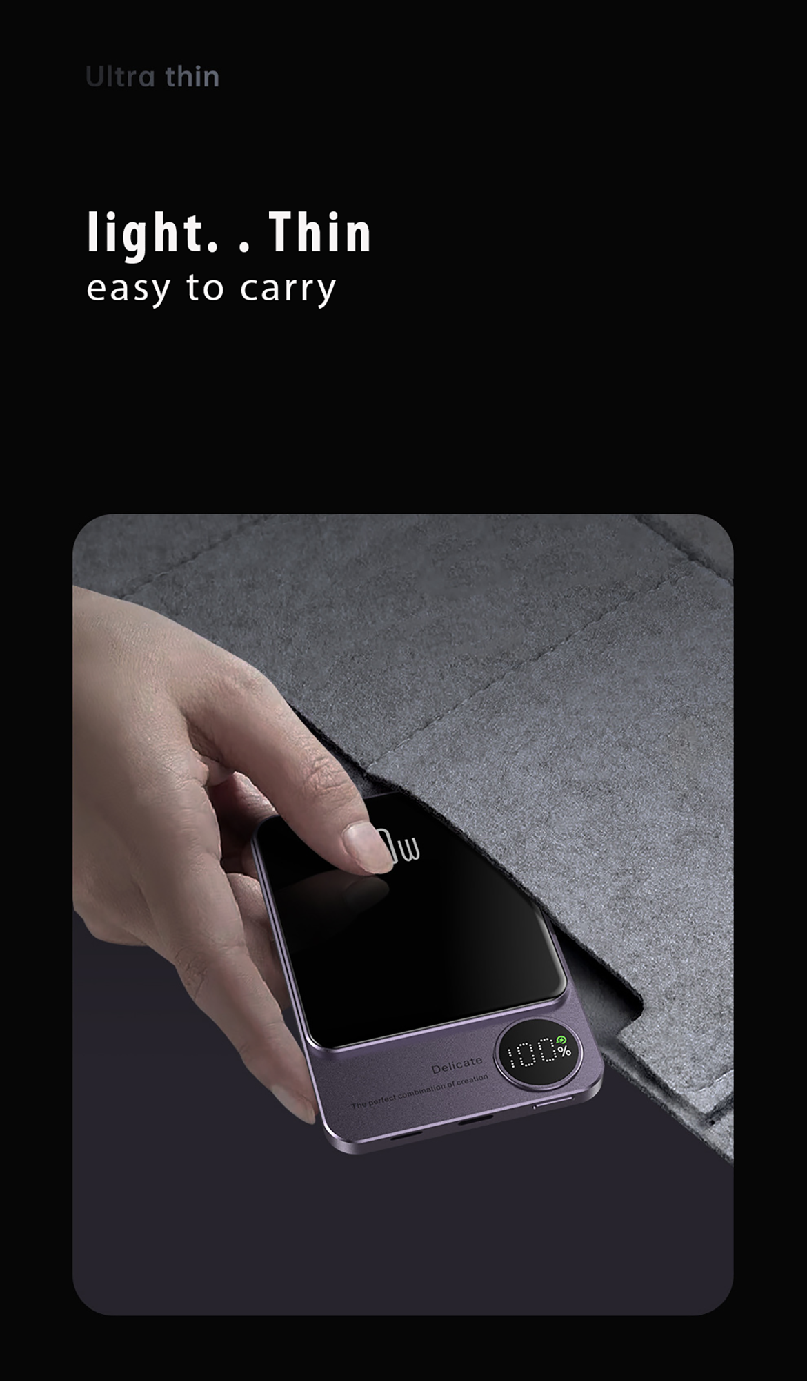 Portable 20W PD Magnetic Wireless Power Bank with MagSafe Charger