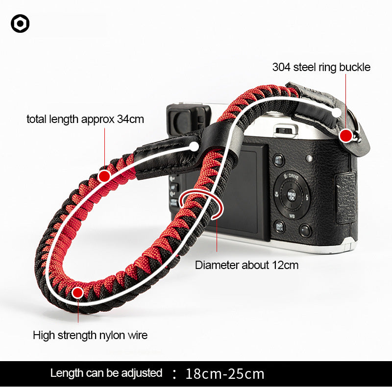 Fabufabu Quick Release Camera Hand Strap Wrist Strap for SLR DSLR Digital Mirrorless Cameras Adjustable Climbing Rope - starcopia design store