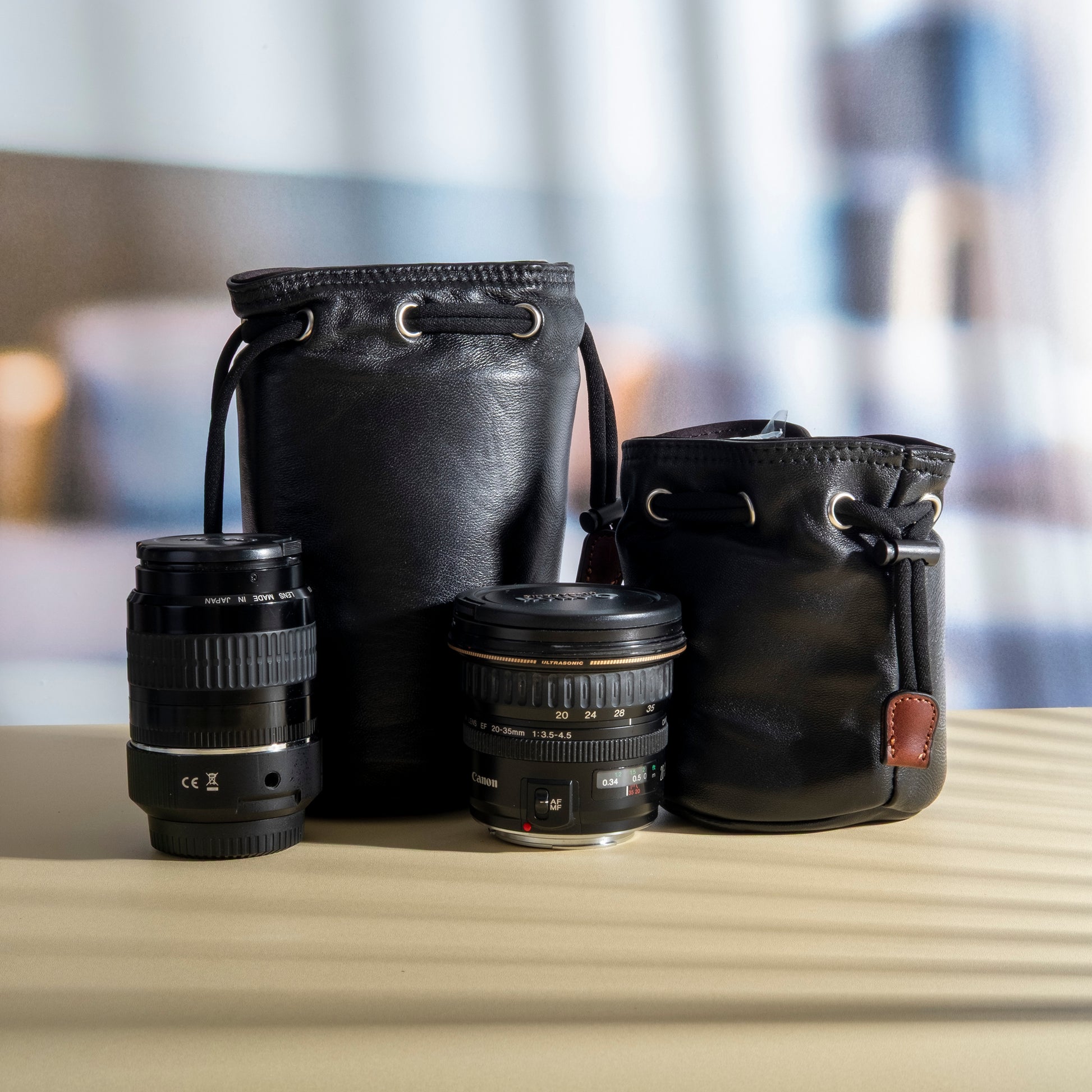 Genuine leather camera lens pouch - starcopia design store