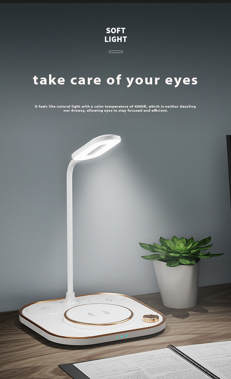 Table Lamp with 15W Quick Wireless Charger