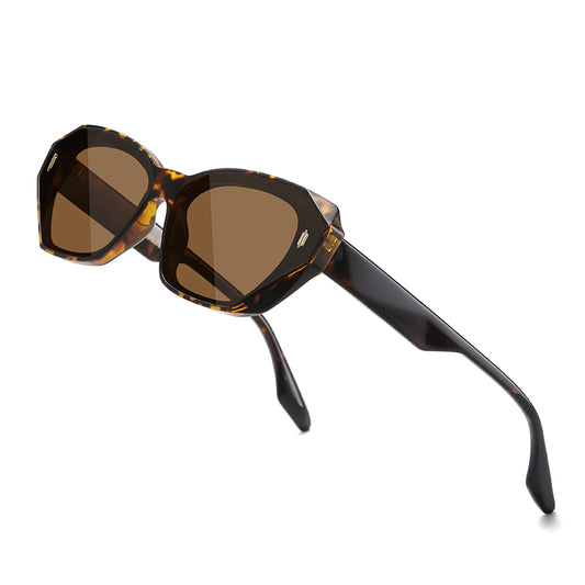 Rechteckige Sonnenbrille im Retro-Stil der 90er Jahre von Fabufabu für Damen und Herren