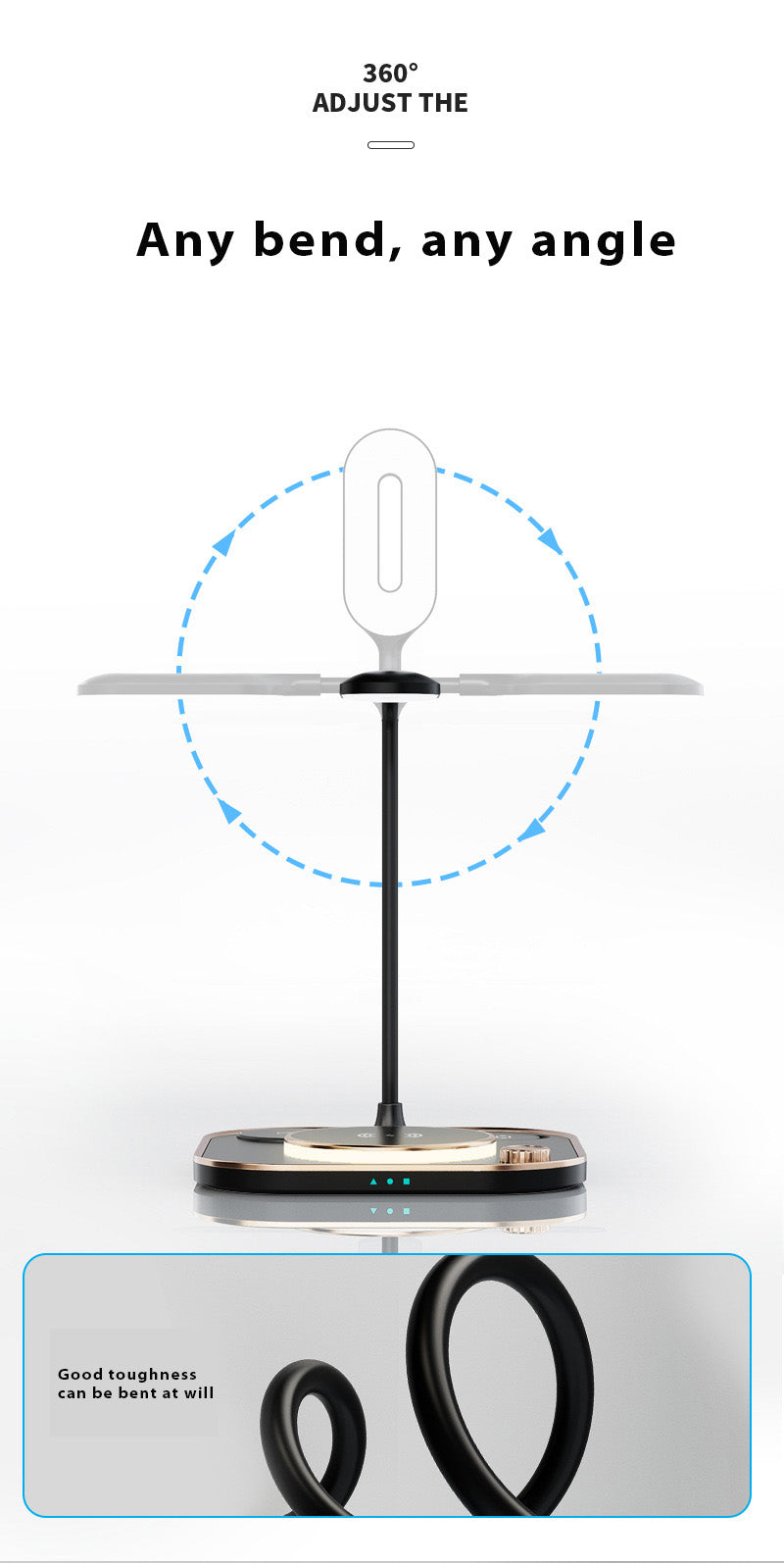 Table Lamp with 15W Quick Wireless Charger