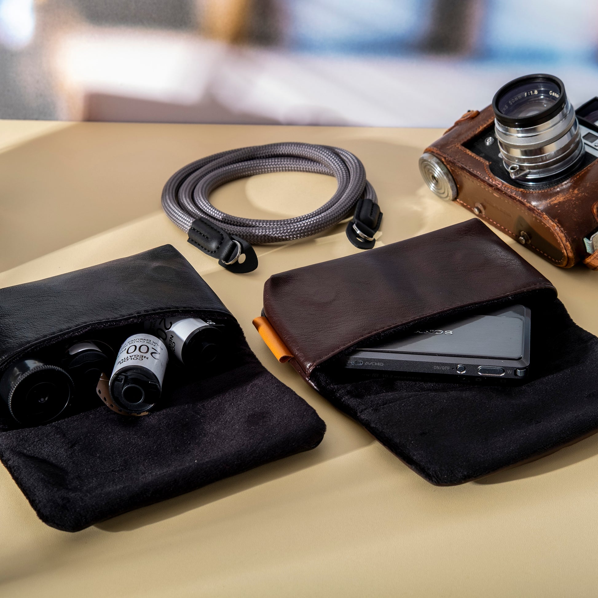 Soft PU Leather Camera Pouch - starcopia design store