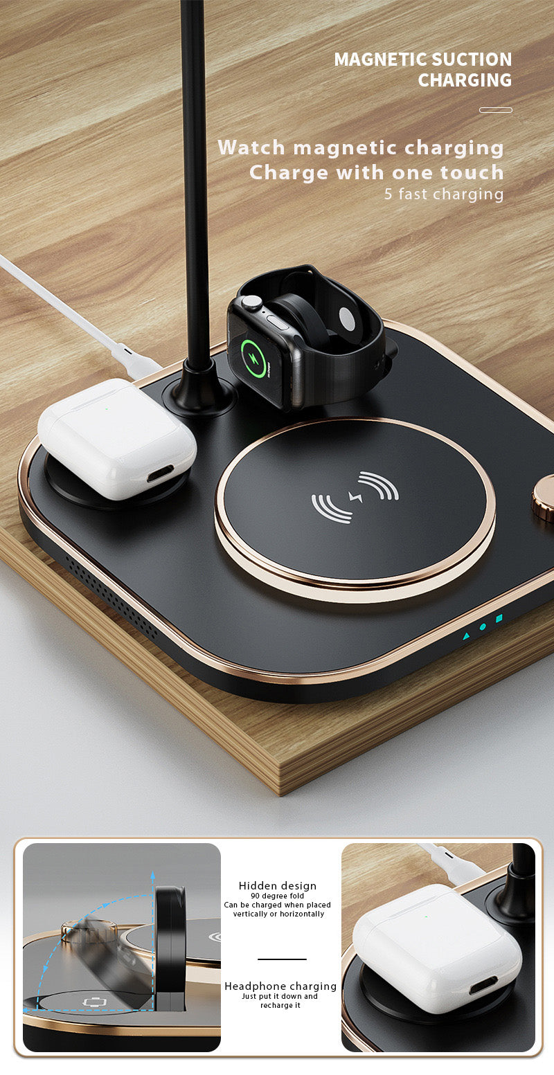 Table Lamp with 15W Quick Wireless Charger