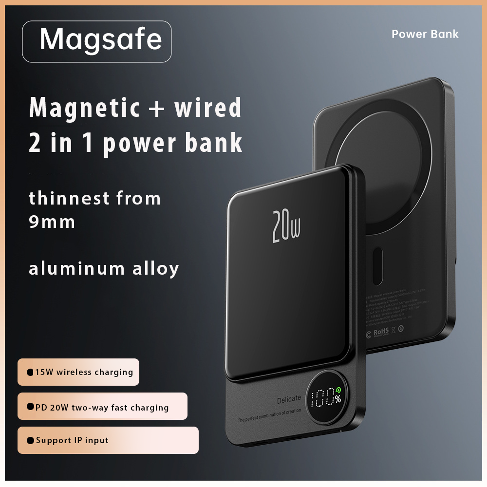 Fabufabu Portable 20W PD Magnetic Wireless Power Bank with MagSafe Charger - starcopia design store