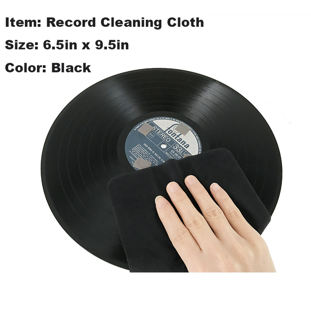 3 in 1 Vinyl Record Cleaning Brush Kit - 1 x Anti-Static LP Carbon Fiber Brushes, 1 x 10ml Cleaning Fluid & 1 x Microfiber Cleaning Cloth 16.5 x 24cm - starcopia design store