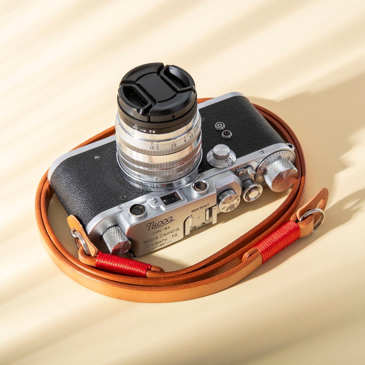 Raw Vintage Leather Cowhide Camera Strap Brown - starcopia design store