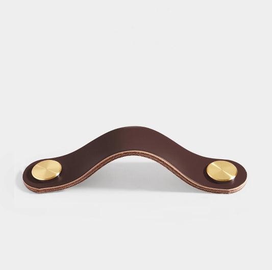 brass leather door handle - starcopia design store