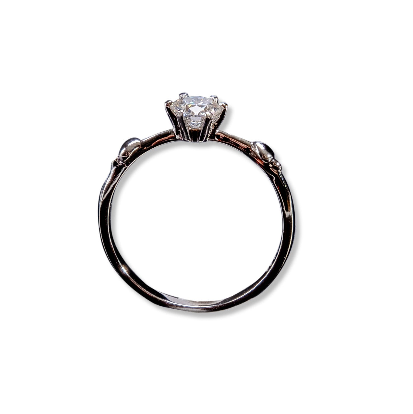 Fabufabu Solitaire Moissanite Heart-to-Heart Ring