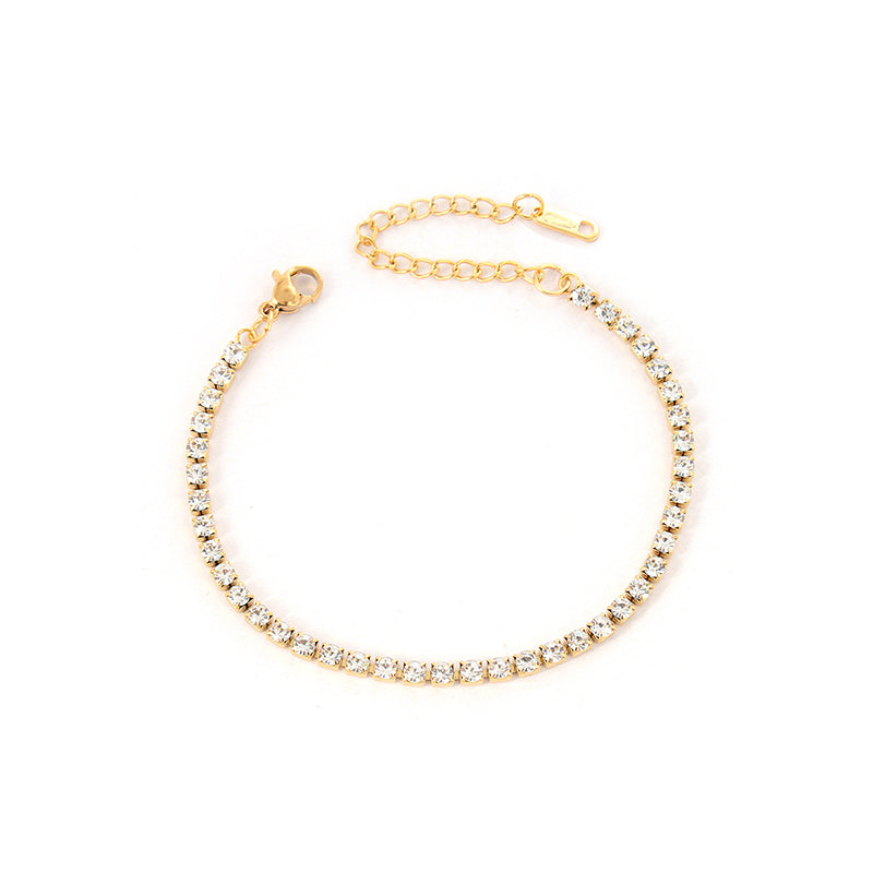 Gold Plated Zircon Bracelet | Bracelet Gold Bracelet | Zircon Bracelet | Diamond Like Bracelet | Stainless Bracelet - starcopia design store
