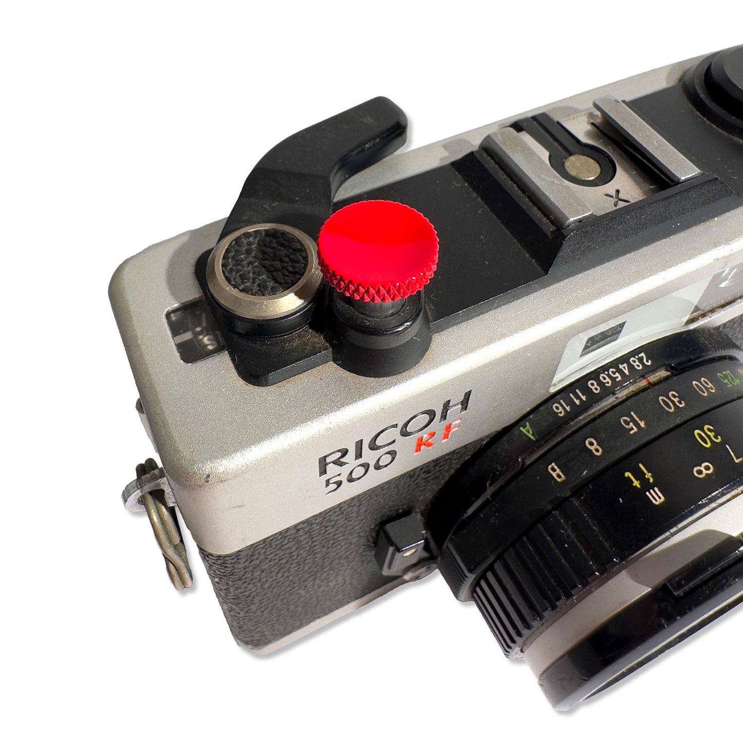 Pure Color Camera Shutter Button Upscale and Delicate Copper material Red