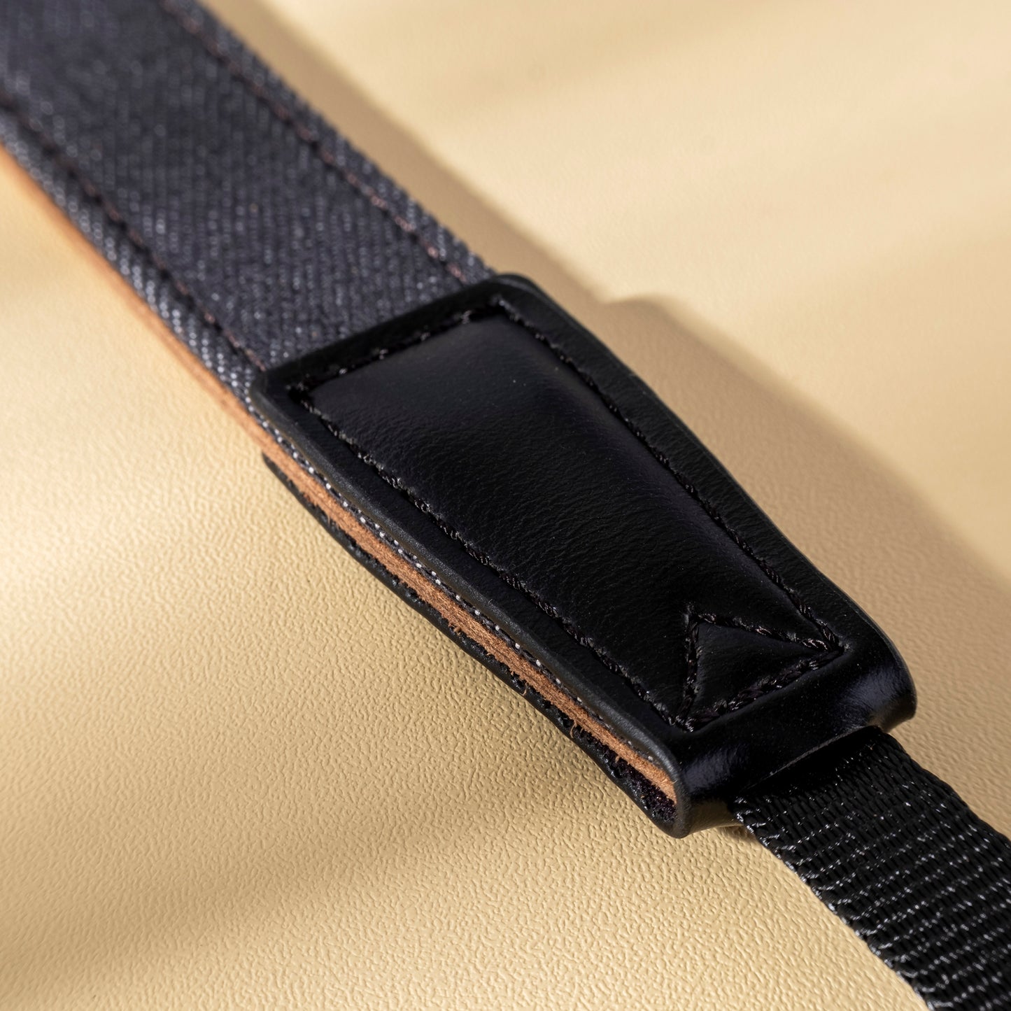 Cotton Denim Narrow Camera Shoulder Strap Grey