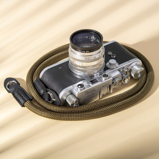 Classic Nylon Round Camera Strap Green