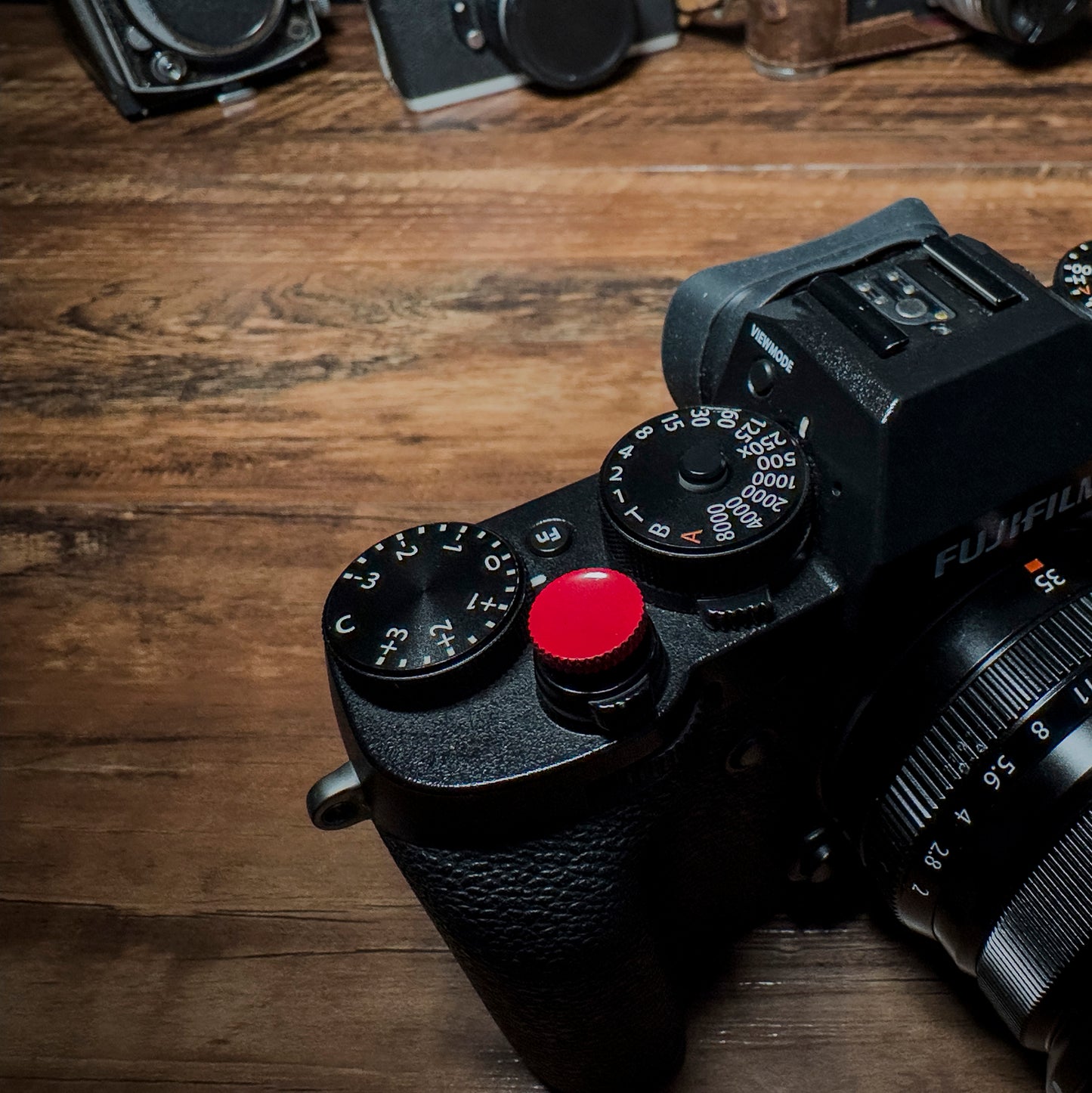 Pure Color Camera Shutter Button Upscale and Delicate Copper material Red