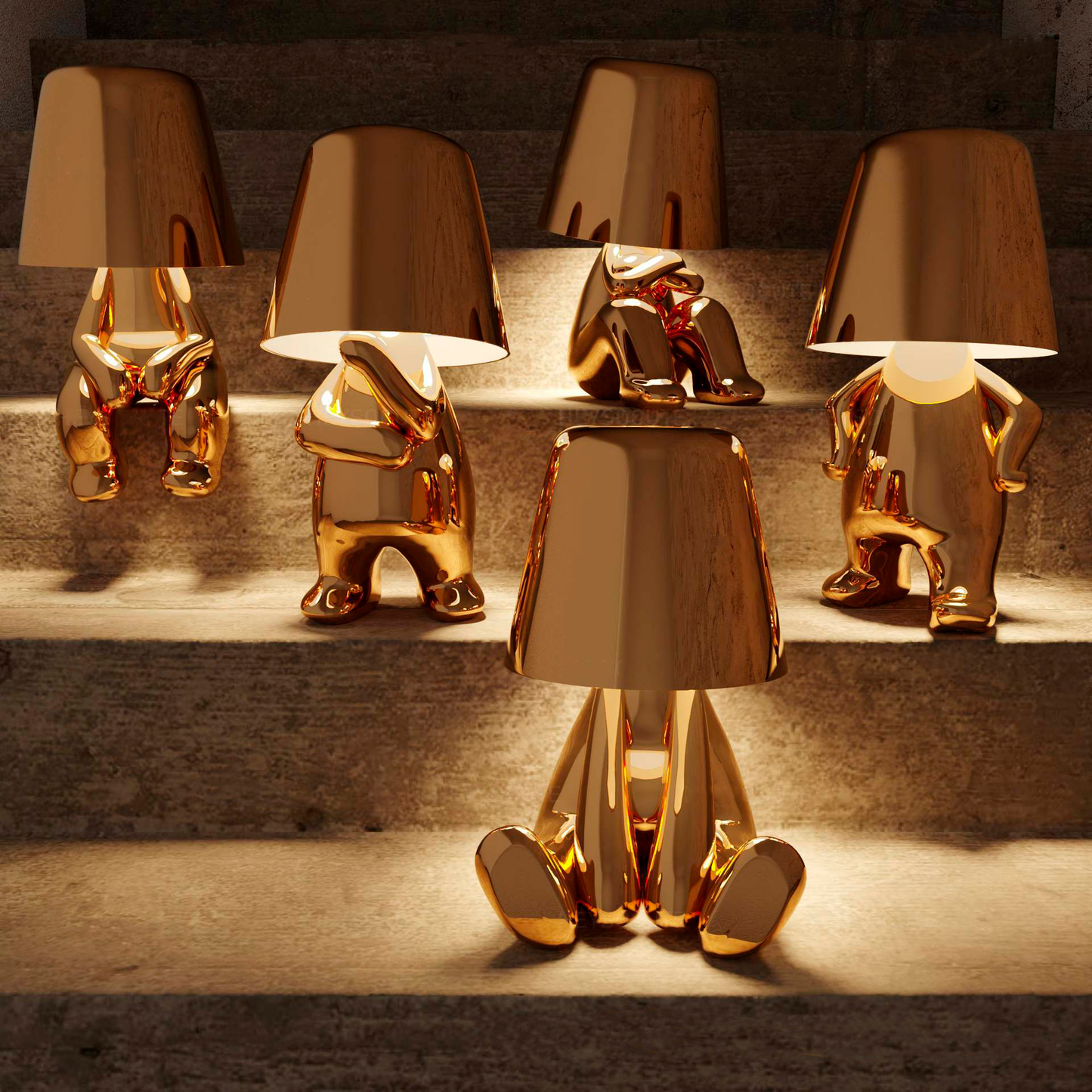 Fabufabu Contemplation Gold Rechargeable Lamp - starcopia design store