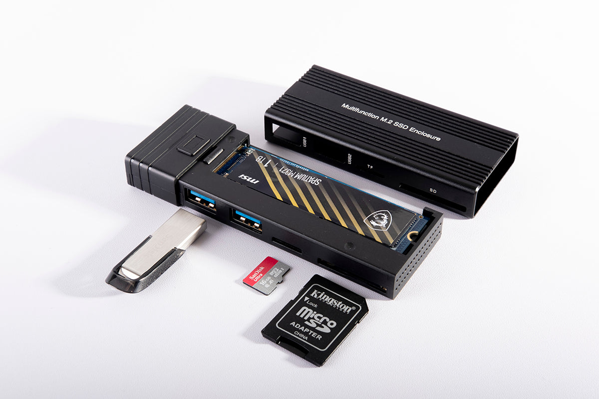 Fabufabu 4-in-1 USB 3.2 M.2 NVME and SATA dual-protocol ssd Hub - starcopia design store