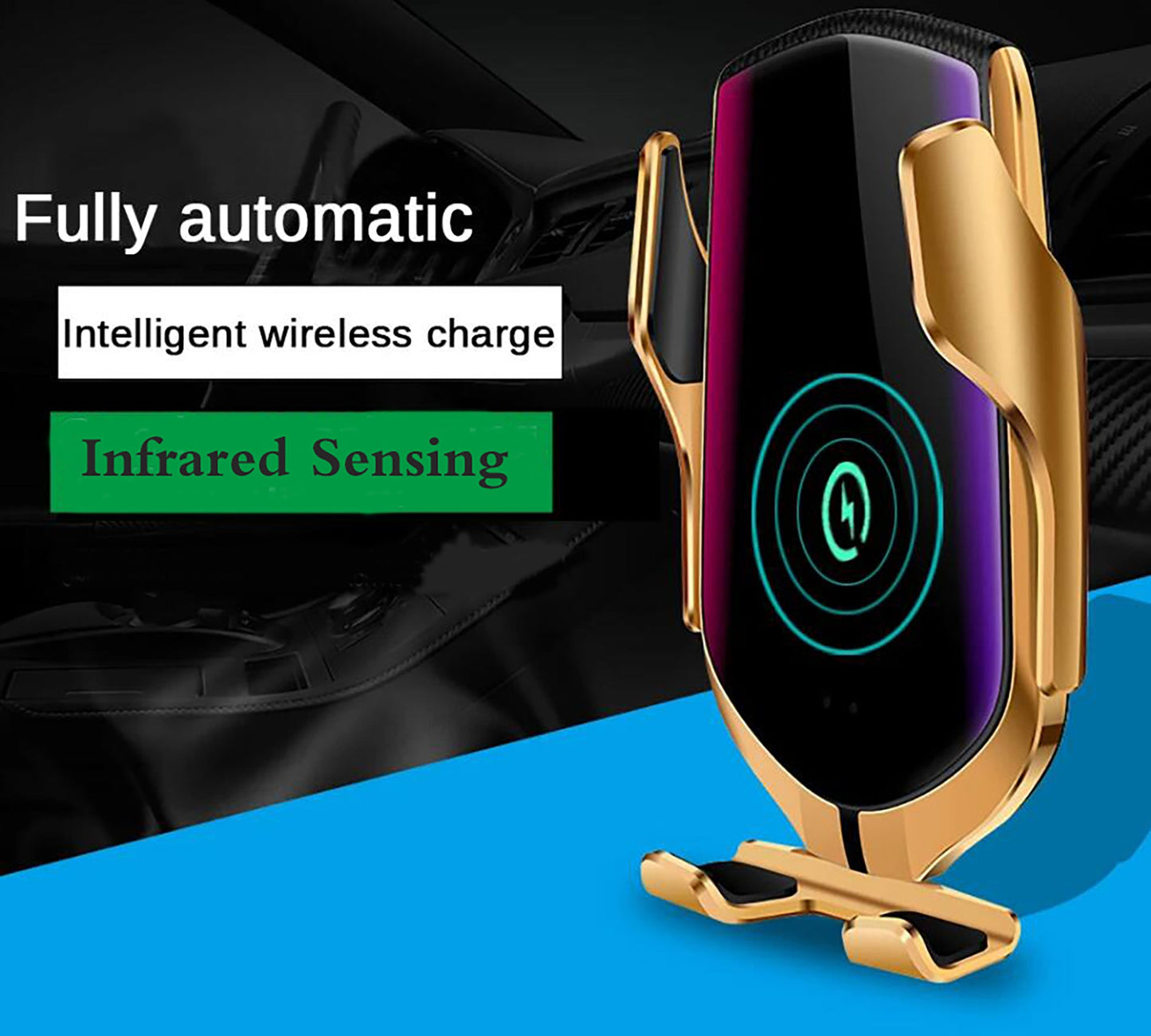 Car Wireless Charger Auto Clamping Smart Sensor - starcopia design store