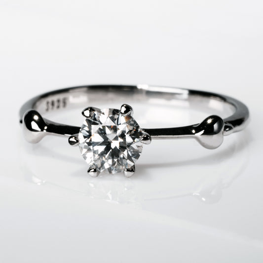 Heart Connected Moissanite Diamond Ring - starcopia design store