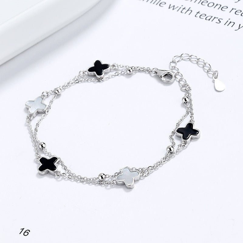 Less is More! Fabufabu Sterling Silver Clover Bracelet - starcopia design store
