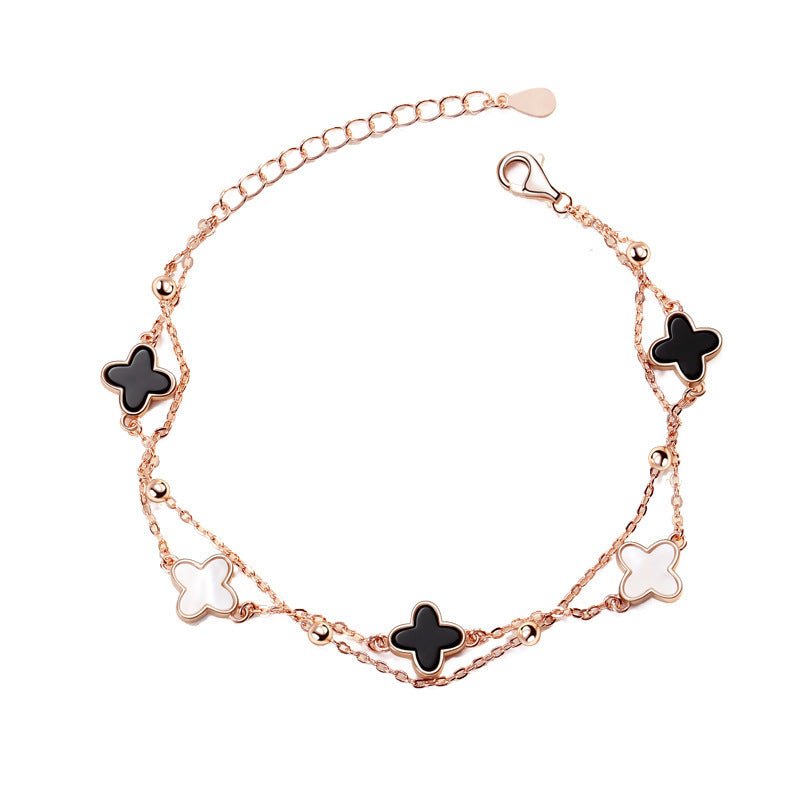 Less is More! Fabufabu Sterling Silver Clover Bracelet - starcopia design store