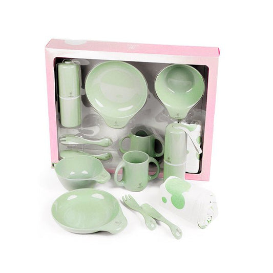 Viéco green colour eco-friendly 7-piece tableware set - starcopia design store